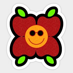 The coolest apples and oranges. Sticker